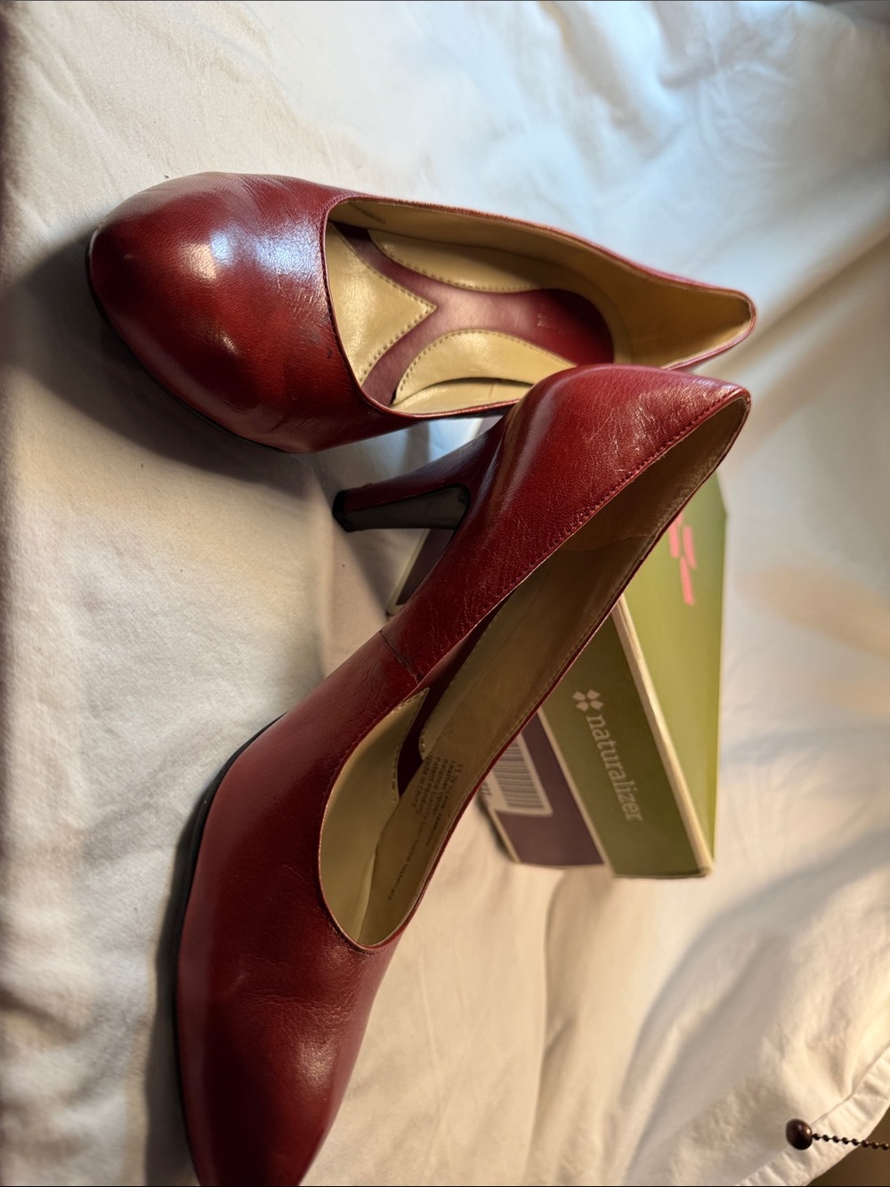 Women’s Red Leather High Heel Pumps size 11N